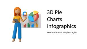 Infografica con grafici a torta 3D