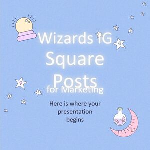 Posty kwadratowe Wizards IG dla celów marketingowych