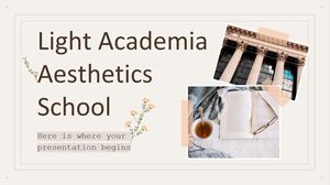 Light Academia Aesthetics School Center