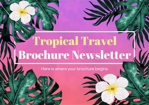 Brochure de voyages tropicaux Newsletter