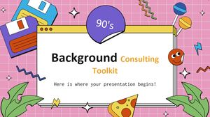 Kit de ferramentas de consultoria de antecedentes dos anos 90