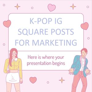 Messaggi quadrati K-Pop IG per il marketing