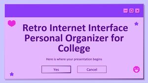 Organizador personal de interfaz de Internet retro para la universidad
