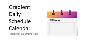 Calendar cu program zilnic cu gradient