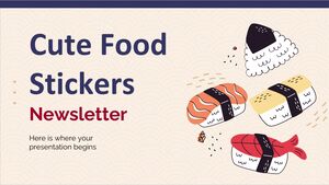 Niedlicher Food-Sticker-Newsletter