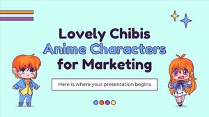 Schöne Chibis-Anime-Charaktere für das Marketing