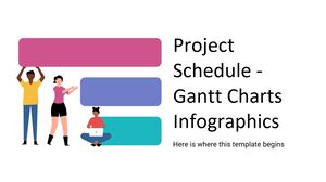 Programul proiectului - Infografice diagrame Gantt