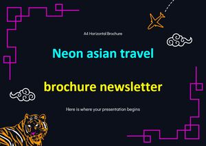 Buletin informativ pentru broșura de călătorie neon asiatică