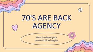 Gli anni '70 sono Back Agency