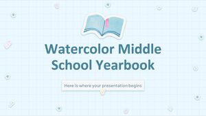 الكتاب السنوي للمدرسة المتوسطة بالألوان المائية