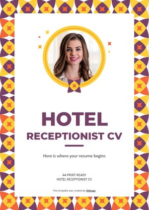 CV de recepcionista de hotel