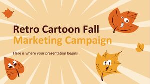 Campanha de marketing de outono retrô cartoon