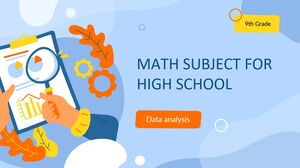 Matière mathématique pour le lycée - 9e année : analyse des données