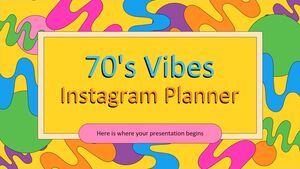Planificateur Instagram Vibes des années 70