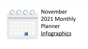 Infographie du planificateur mensuel de novembre 2021