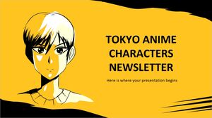 Newsletter des personnages d'anime de Tokyo