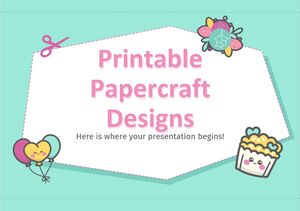 การออกแบบงานฝีมือกระดาษที่พิมพ์ได้