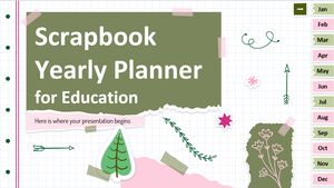 Planificateur annuel Scrapbook pour l'éducation