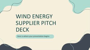 Презентация поставщика ветровой энергии