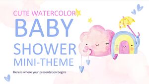 Cute Watercolor Baby Shower Minitheme