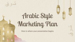 Arabic Style Marketing Plan