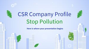 Profil d'entreprise RSE : Stop à la pollution