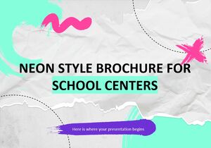 Neon Style Brochure for School Centers