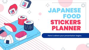 Planificador de pegatinas de comida japonesa
