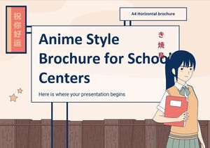 Folleto de estilo anime para centros escolares