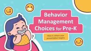 Choix de gestion du comportement pour la maternelle