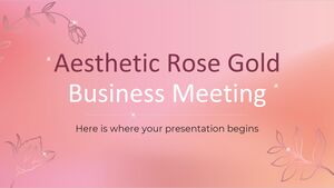 Estetyczne spotkanie biznesowe w kolorze różowego złota