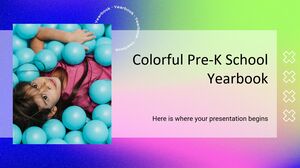 Anuario escolar colorido de preescolar