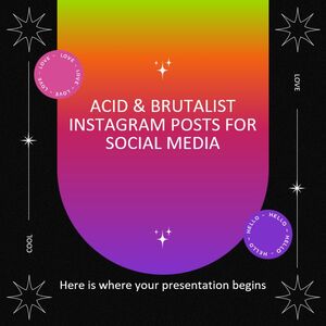 Publicaciones ácidas y brutalistas de Instagram para redes sociales