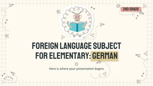 小学至二年级外语科目：德语
