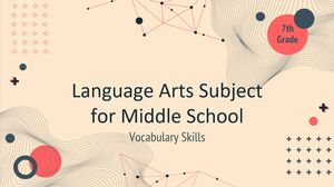 مادة فنون اللغة للمدرسة المتوسطة - الصف السابع: مهارات المفردات