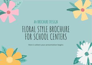 Folheto de estilo floral para centros escolares