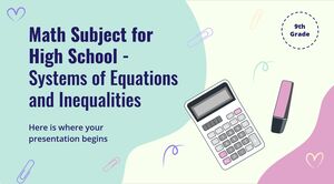 Matière mathématique pour le lycée - 9e année : systèmes d'équations et d'inégalités
