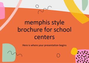 Broschüre im Memphis-Stil für Schulzentren