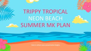 Paket MK Musim Panas Pantai Neon Tropis Trippy