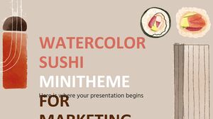 Akwarela Sushi Minitheme dla marketingu