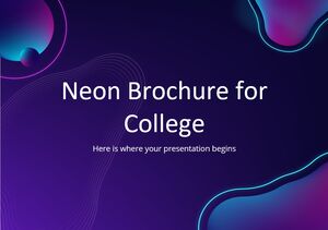 Neon-Broschüre für die Universität