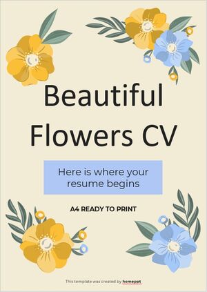 CV z pięknymi kwiatami