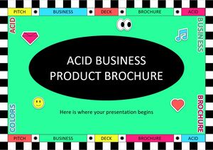 Brochure del prodotto aziendale sugli acidi