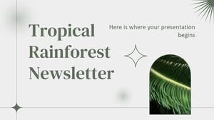 Buletin informativ pentru pădurea tropicală