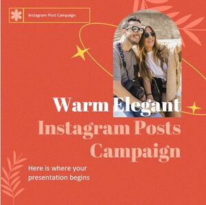 Campanha de postagens calorosas e elegantes no Instagram