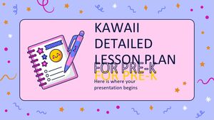 Plano de aula detalhado Kawaii para pré-escola
