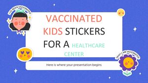 医疗中心的疫苗接种儿童贴纸