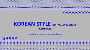 Campaña de animaciones tipográficas de estilo coreano