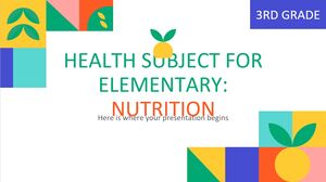 Asignatura de Salud para Primaria - 3er Grado: Nutrición