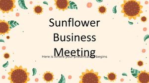 Sonnenblumen-Geschäftstreffen